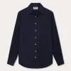 Men's Navy Blue Abaco Linen Shirt