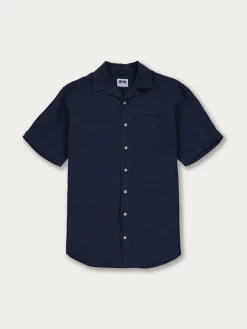 Men's Navy Blue Arawak Linen Shirt