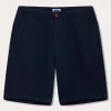 Men's Navy Blue Burrow Linen Shorts