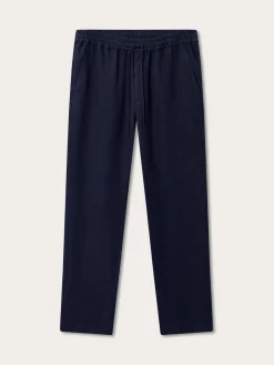Men's Navy Blue Eleuthera Linen Trousers
