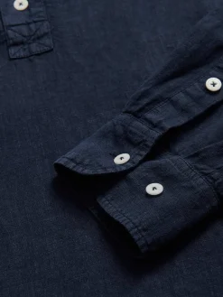 Men's Navy Blue Hoffman Linen Shirt