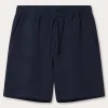 Men's Navy Blue Joulter Linen Shorts