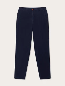 Men's Navy Blue Randall Linen Trousers