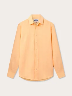 Men's Orange Sorbet Abaco Linen Shirt