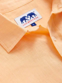 Men's Orange Sorbet Abaco Linen Shirt