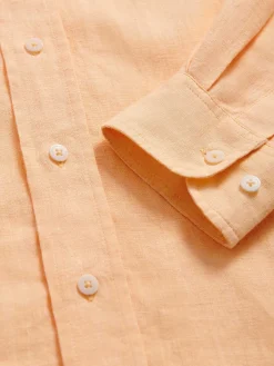 Men's Orange Sorbet Abaco Linen Shirt