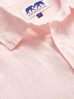 Men's Pastel Pink Hoffman Linen Shirt