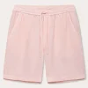 Men's Pastel Pink Joulter Linen Shorts