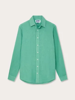 Men's Riviera Green Abaco Linen Shirt