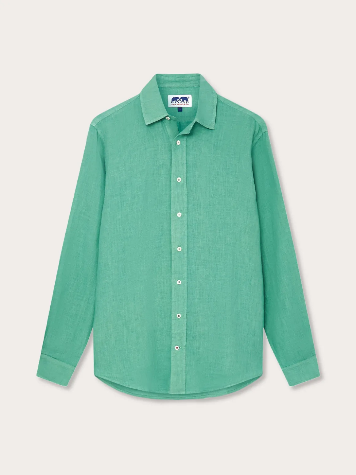 Men's Riviera Green Abaco Linen Shirt
