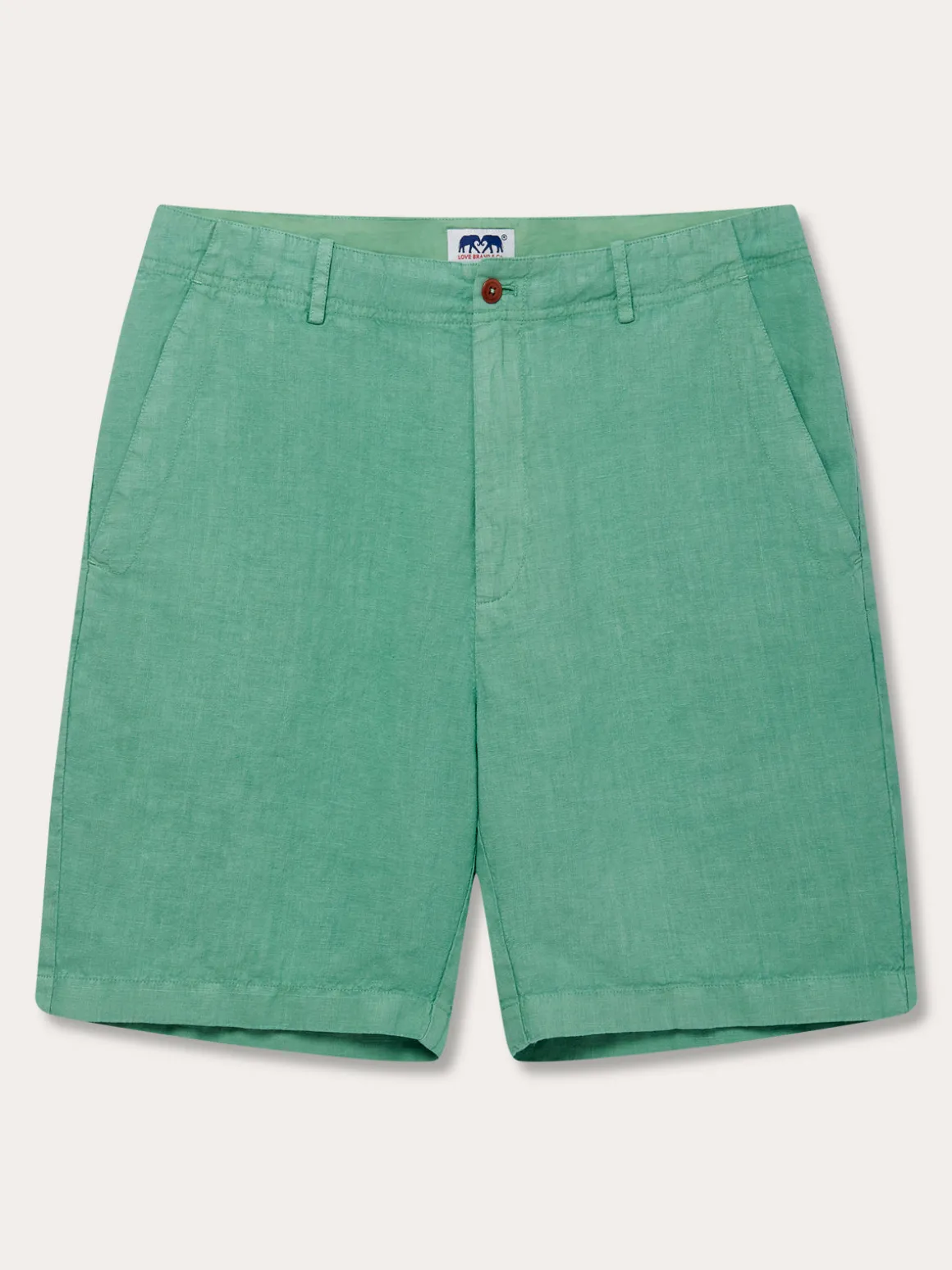 Men's Riviera Green Burrow Linen Shorts