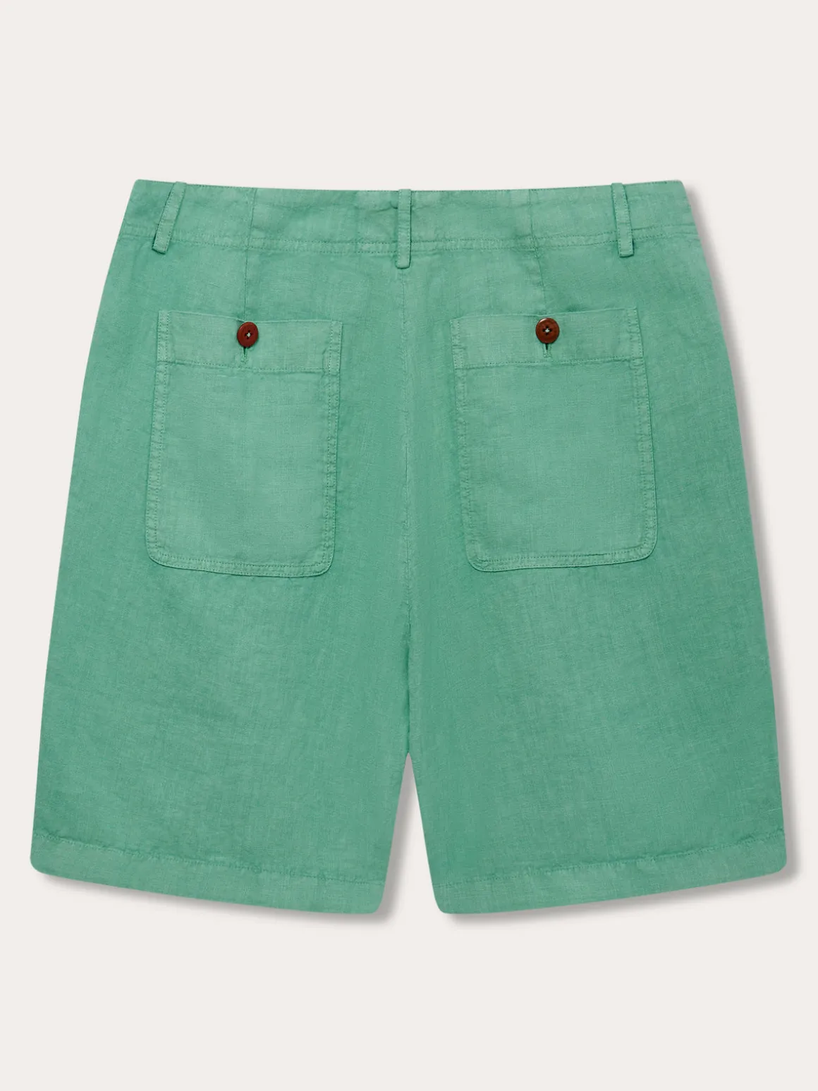Men's Riviera Green Burrow Linen Shorts
