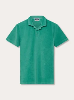 Men's Riviera Green Powell Terry Polo Shirt