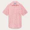 Men's Roseate Spoonbill Manjack Linen Shirt