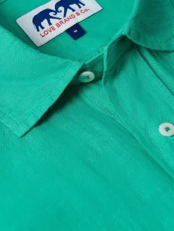 Men's Sicilian Green Abaco Linen Shirt