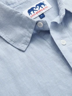Men's Sky Blue Hoffman Linen Shirt
