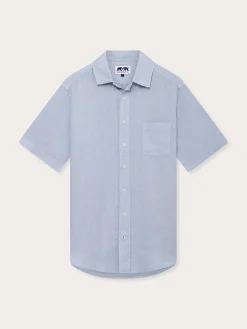 Men's Sky Blue Manjack Linen Shirt