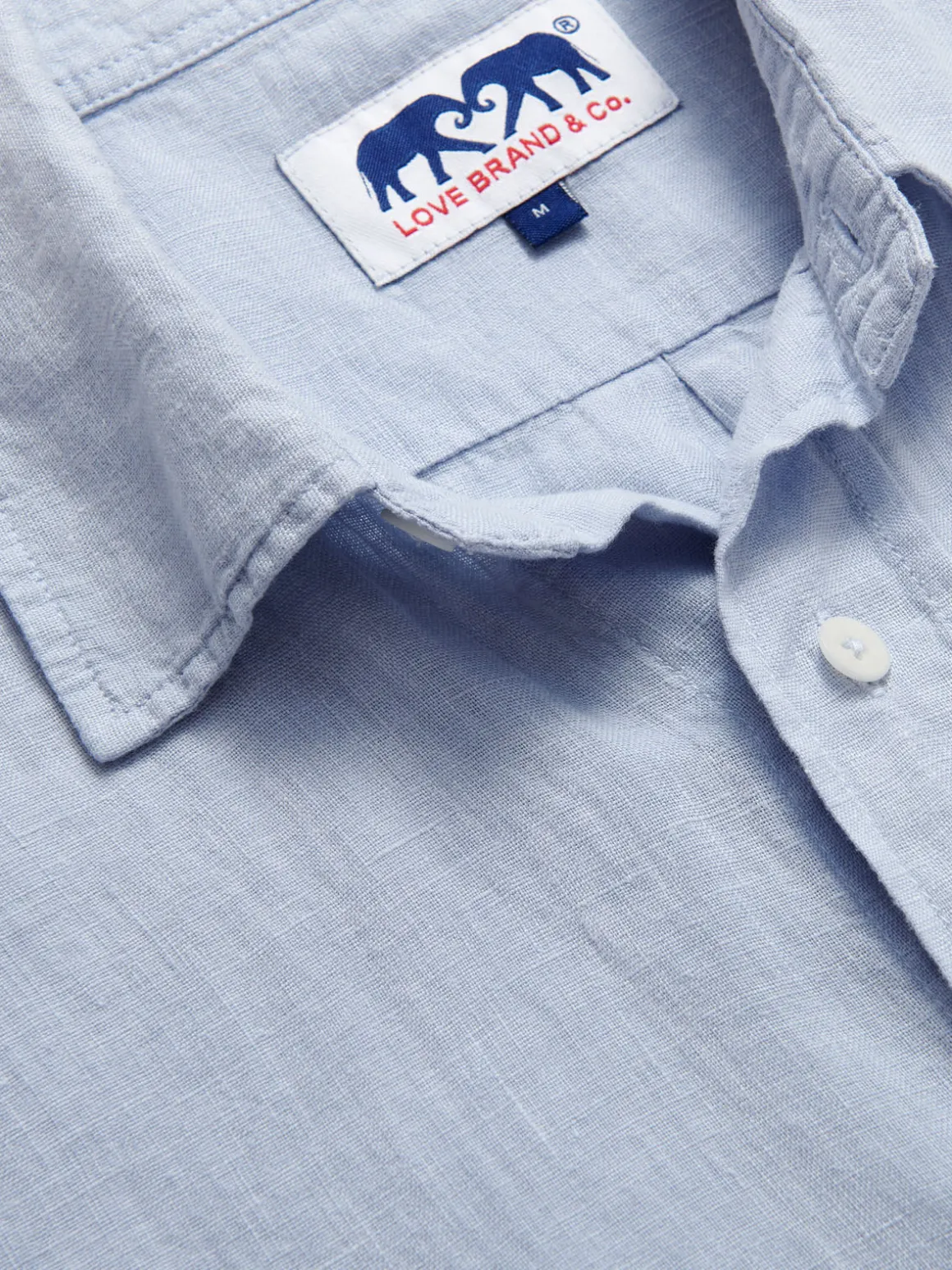 Men's Sky Blue Manjack Linen Shirt