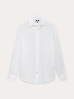 Men's White Abaco Linen Shirt