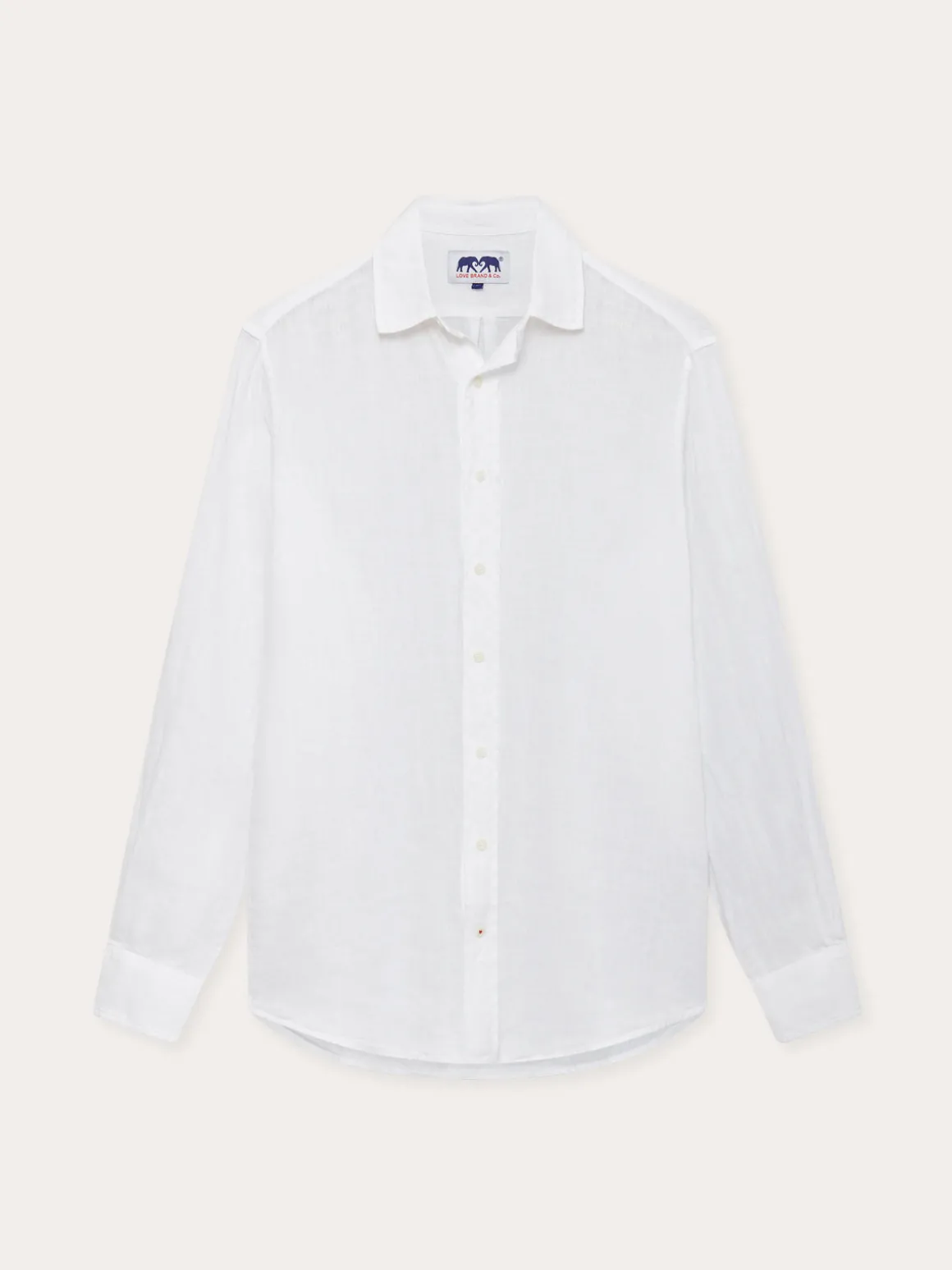 Men's White Abaco Linen Shirt