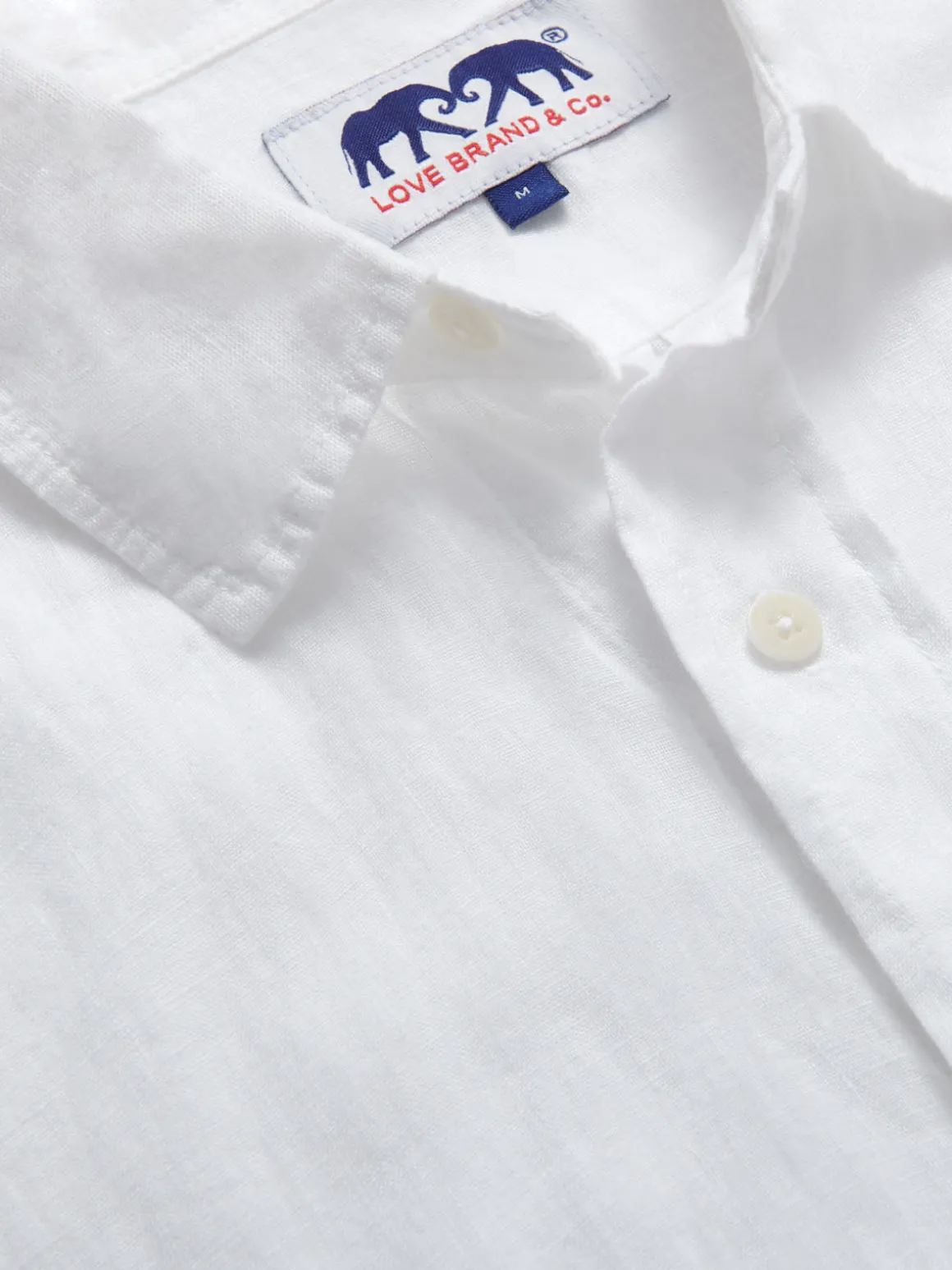 Men's White Abaco Linen Shirt