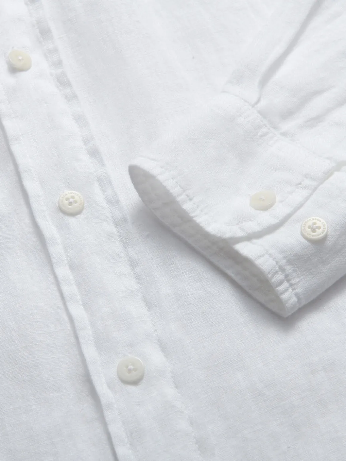 Men's White Abaco Linen Shirt