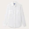 Men's White Andros Linen Shirt