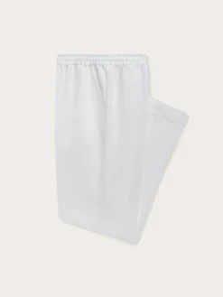 Men's White Eleuthera Linen Trousers