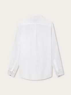 Men's White Go With The Flow Maycock Linen Shirt