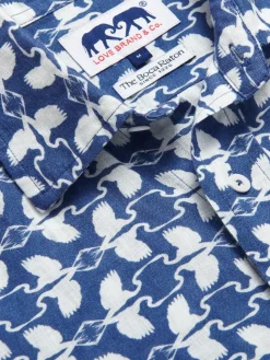 Men's White Heron Manjack Linen Shirt