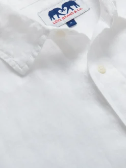 Men's White Hoffman Linen Shirt