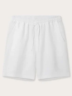 Men's White Joulter Linen Shorts
