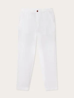 Men's White Randall Linen Trousers
