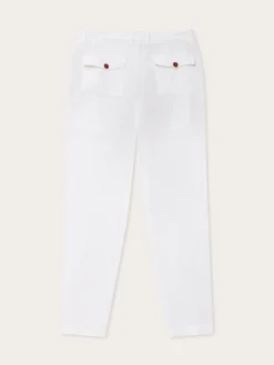 Men's White Randall Linen Trousers