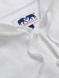 Men's White Windermere Linen Hoodie