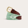 Pimlico Needlepoint Belt - Elephant Palace Green