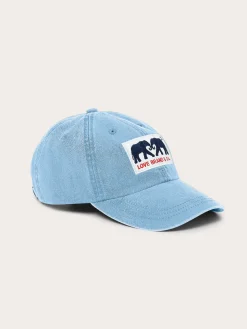 Sky Blue Rose Cap with Vegan Leather Strap