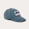 Washed Navy Rose Cap with Vegan Leather Strap