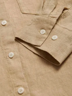 Womens Coconut Inagua Linen Shirt