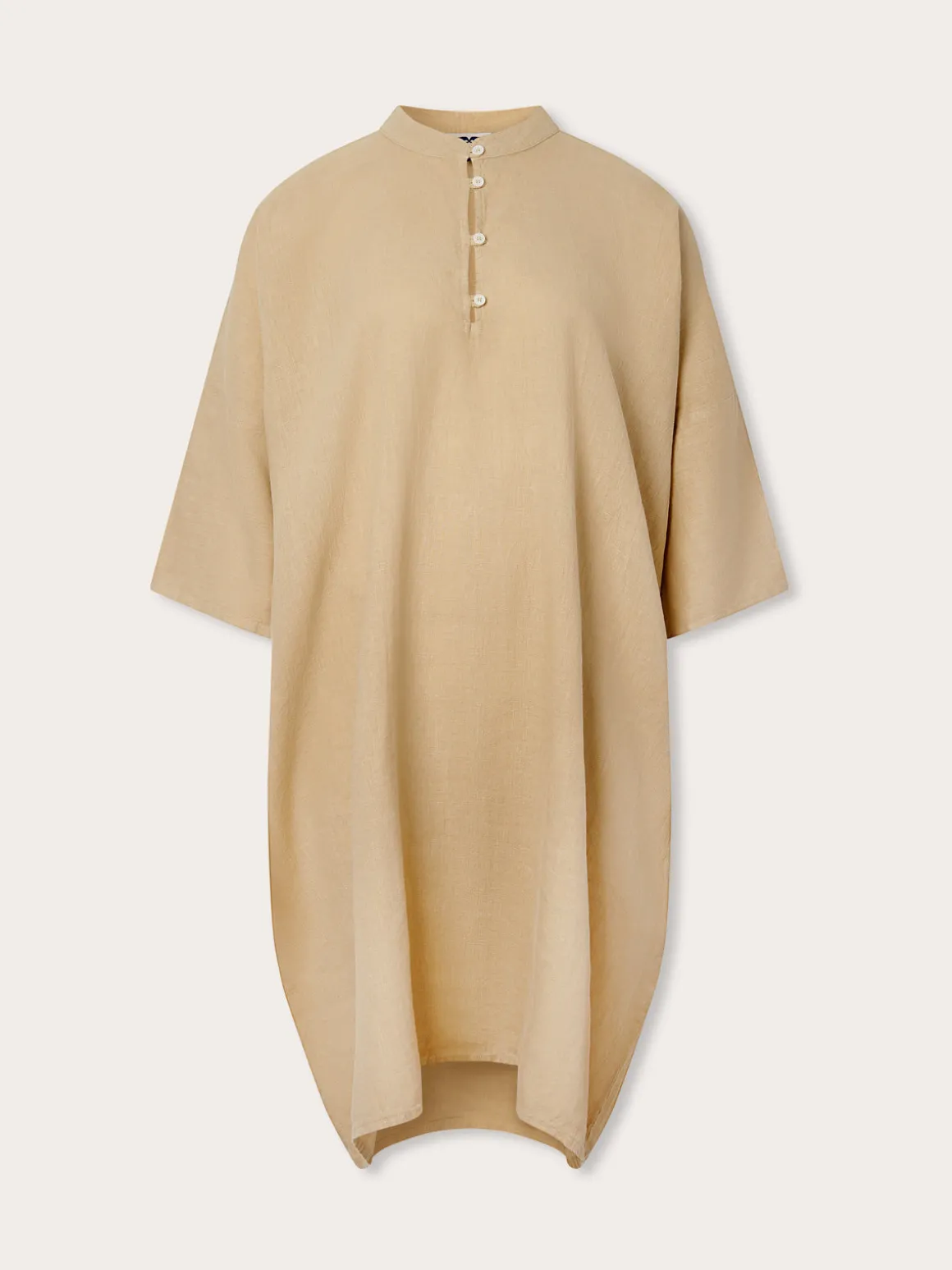 Womens Coconut Jumento Linen Poncho