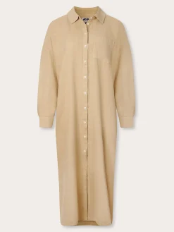 Womens Coconut Sapodilla Linen Shirt Dress