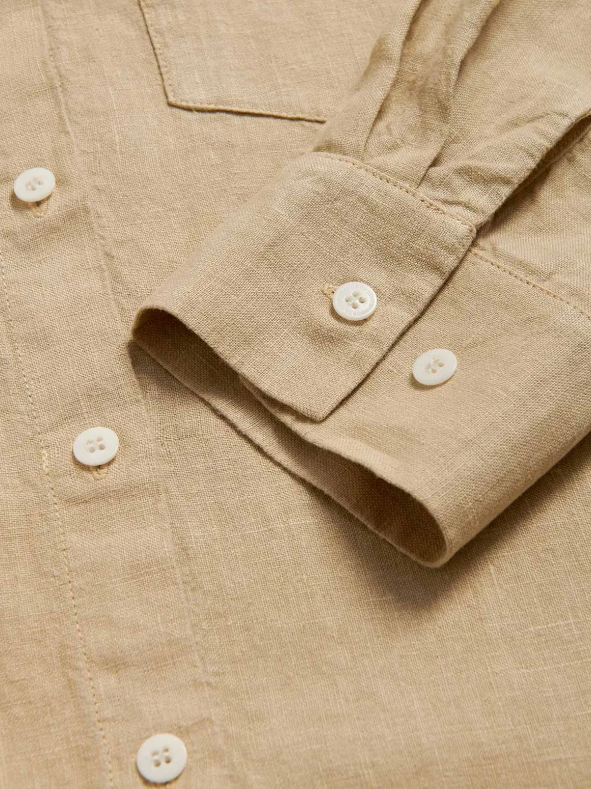 Womens Coconut Sapodilla Linen Shirt Dress