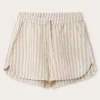 Womens Coconut Stripe Musha Linen Shorts