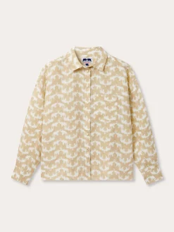 Womens Elephant Palace Coconut Inagua Linen Shirt