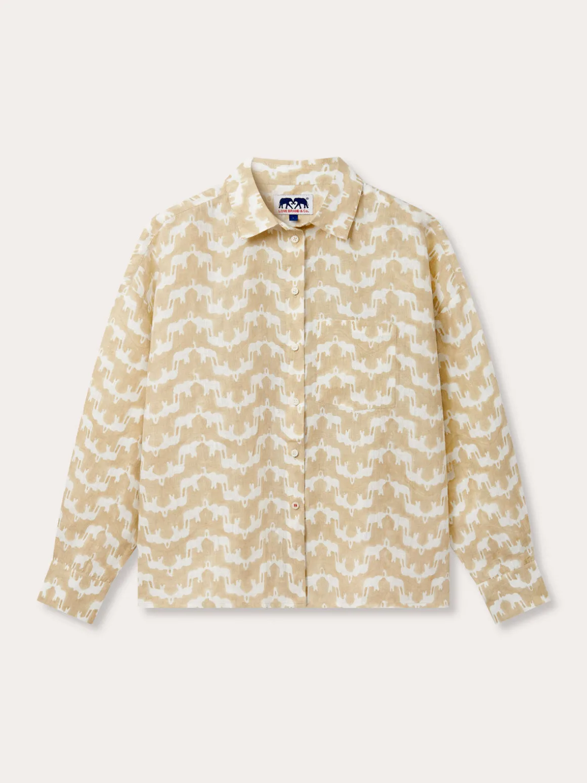 Womens Elephant Palace Coconut Inagua Linen Shirt