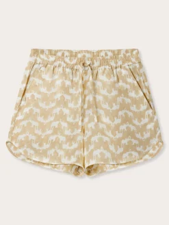 Womens Elephant Palace Coconut Musha Linen Shorts