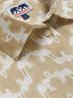 Womens Elephant Palace Coconut Inagua Linen Shirt