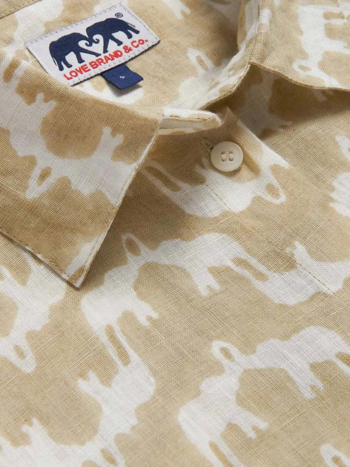 Womens Elephant Palace Coconut Inagua Linen Shirt