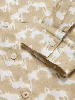 Womens Elephant Palace Coconut Inagua Linen Shirt