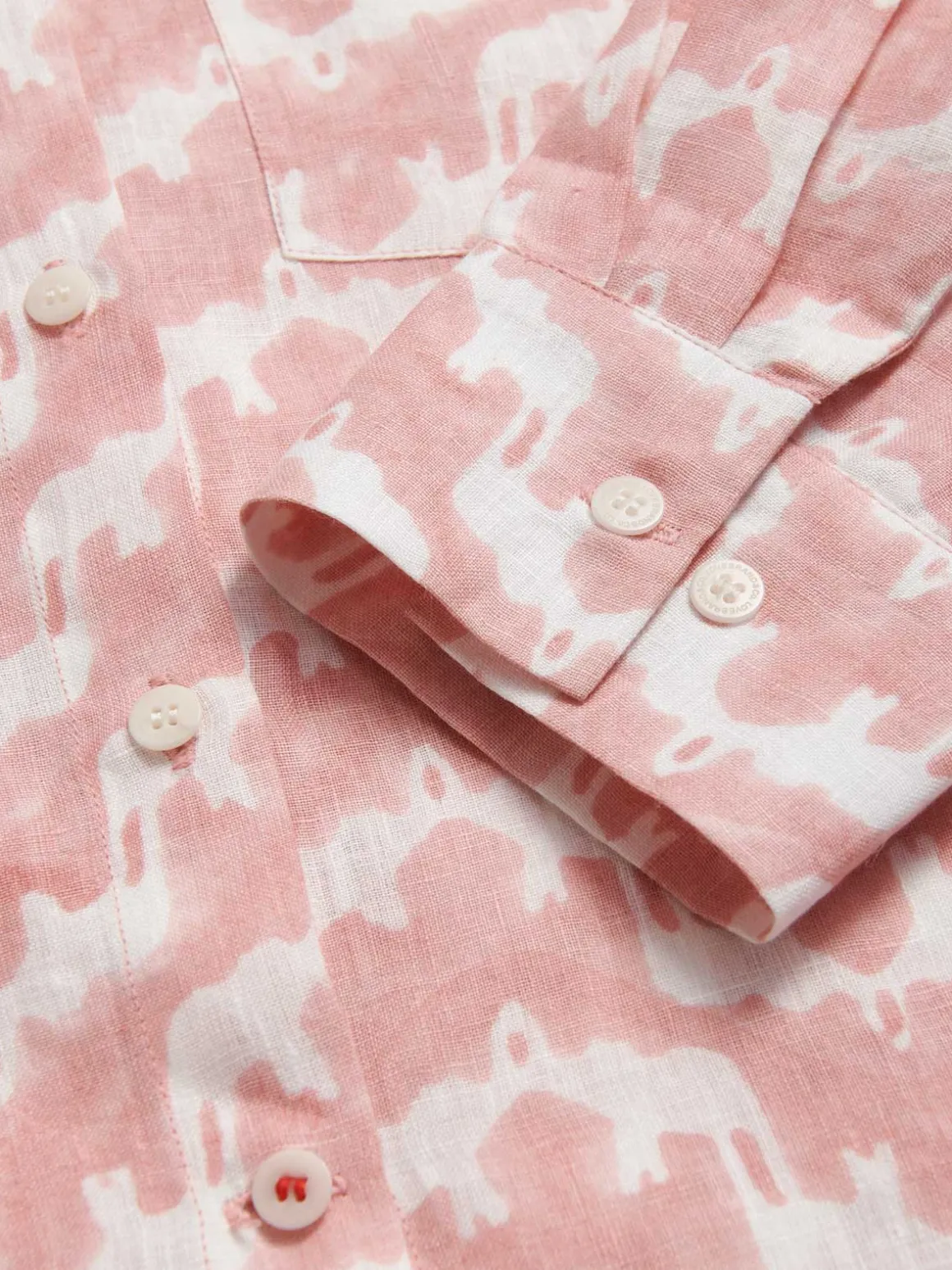 Womens Elephant Palace Strawberry Linen Shirt